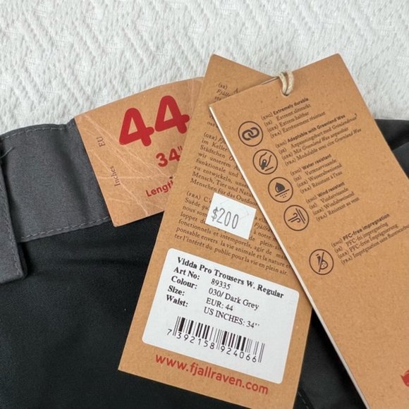 NWT FJALLRAVEN VIDDA PRO TROUSERS W REG - Picture 14 of 15